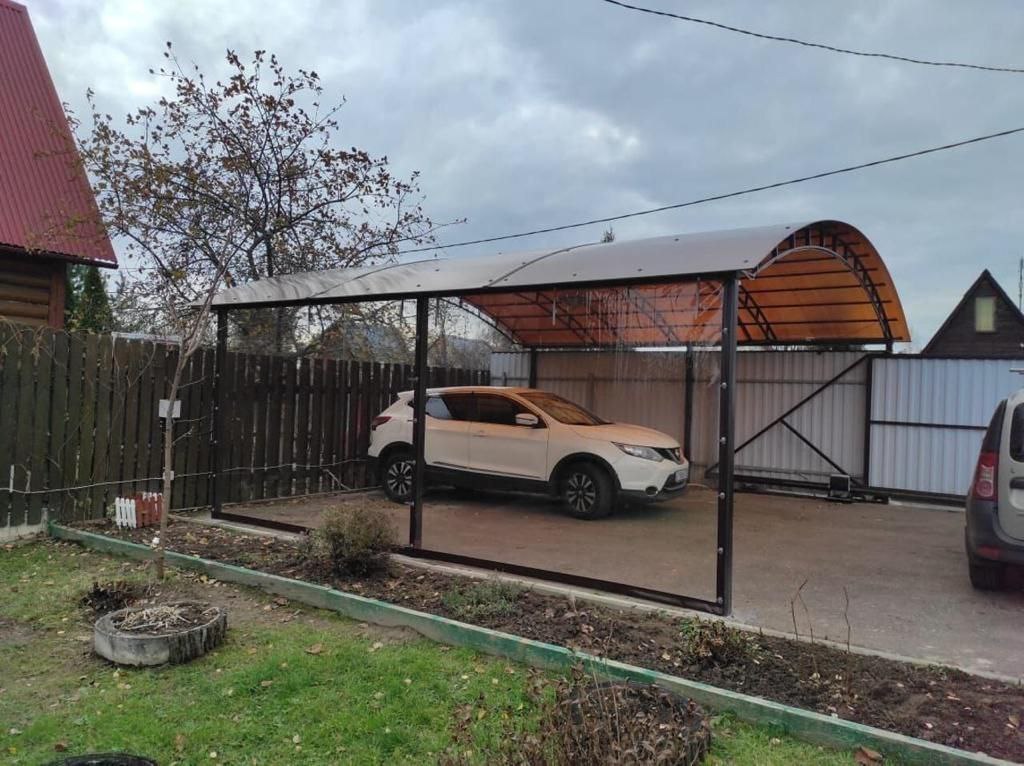 Прозрачные шторы ПВХ для навеса под автомобиль в городе Кольчугино