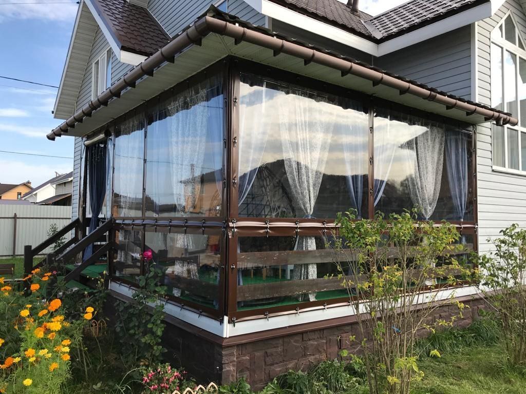 Мягкие окна для террасы частного дома в городе Кольчугино